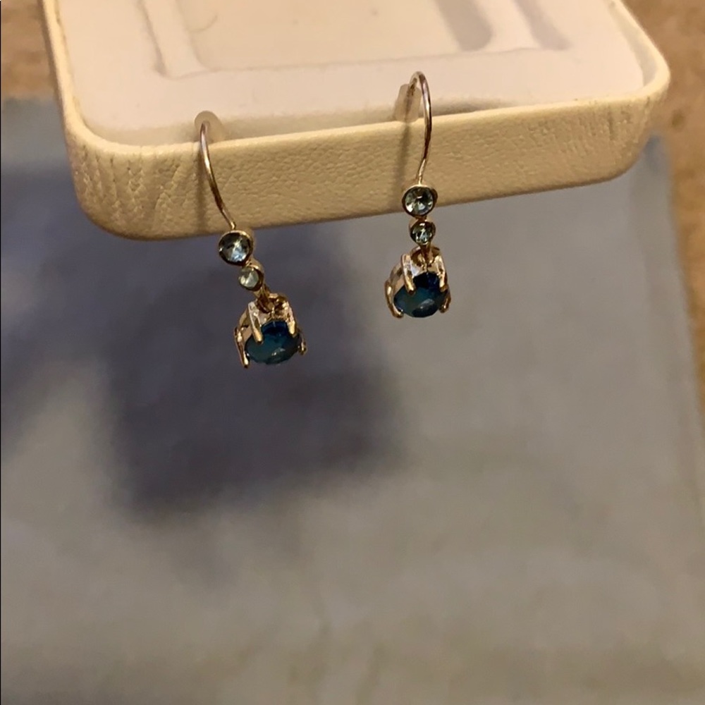Blue crystal earrings